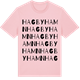Pink Cotton t-shirt med Hagbyhamn ordlek t-shirt