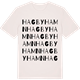 Vintage White t-shirt med Hagbyhamn ordlek t-shirt