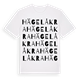 White t-shirt med Hägelåkra ordlek t-shirt