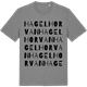 Mid Heather Gray t-shirt med Hagelhorvan ordlek t-shirt