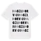 White t-shirt med Hagelhorvan ordlek t-shirt