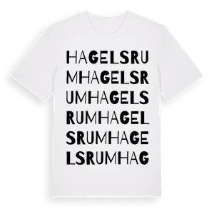 Hagelsrum ordlek t-shirt – ekologisk bomull t-shirt från Pinshirt