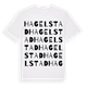 White t-shirt med Hagelstad ordlek t-shirt