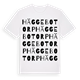 White t-shirt med Häggebotorp ordlek t-shirt