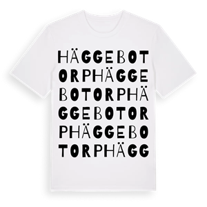 Häggebotorp ordlek t-shirt – ekologisk bomull t-shirt från Pinshirt