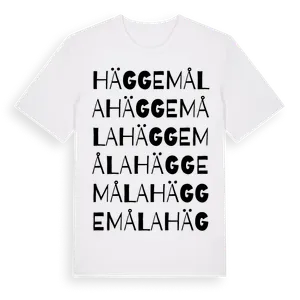 Häggemåla ordlek t-shirt – ekologisk bomull t-shirt från Pinshirt