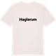Vintage White t-shirt med Haglerum fetstil t-shirt