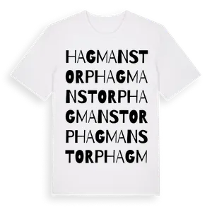 Hagmanstorp ordlek t-shirt – ekologisk bomull t-shirt från Pinshirt