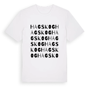Hagskog ordlek t-shirt – ekologisk bomull t-shirt från Pinshirt