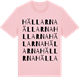Pink Cotton t-shirt med Hällarna ordlek t-shirt