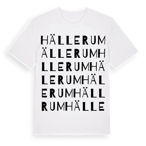 Hällerum ordlek t-shirt – ekologisk bomull t-shirt från Pinshirt