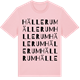 Pink Cotton t-shirt med Hällerum ordlek t-shirt