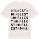 Vintage White t-shirt med Hällestad ordlek t-shirt
