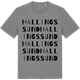Mid Heather Gray t-shirt med Hallingssund ordlek t-shirt