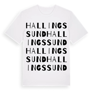 Hallingssund ordlek t-shirt – ekologisk bomull t-shirt från Pinshirt