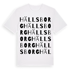 Hällsborg ordlek t-shirt – ekologisk bomull t-shirt från Pinshirt