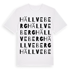 Hällveberg ordlek t-shirt – ekologisk bomull t-shirt från Pinshirt
