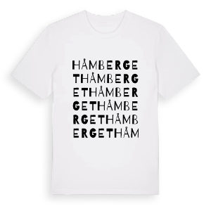 Håmberget ordlek t-shirt – ekologisk bomull t-shirt från Pinshirt