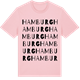 Pink Cotton t-shirt med Hamburg ordlek t-shirt