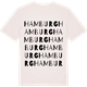 Vintage White t-shirt med Hamburg ordlek t-shirt