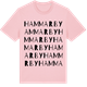 Pink Cotton t-shirt med Hammarby ordlek t-shirt