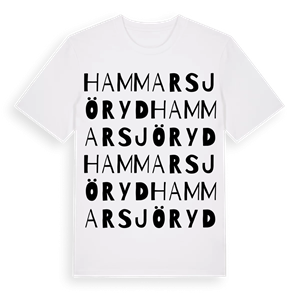 Hammarsjöryd ordlek t-shirt – ekologisk bomull t-shirt från Pinshirt