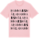 Pink Cotton t-shirt med Hammarsmåla ordlek t-shirt