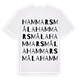 White t-shirt med Hammarsmåla ordlek t-shirt