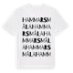 White t-shirt med Hammarsmåla ordlek t-shirt