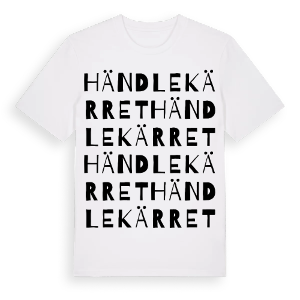 Händlekärret ordlek t-shirt – ekologisk bomull t-shirt från Pinshirt