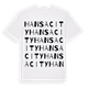 White t-shirt med Hansa City ordlek t-shirt