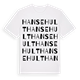White t-shirt med Hansehult ordlek t-shirt