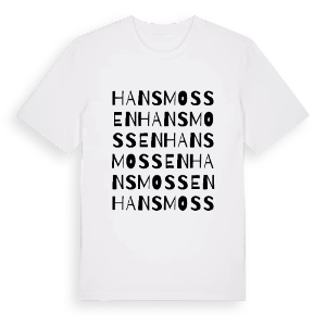 Hansmossen ordlek t-shirt – ekologisk bomull t-shirt från Pinshirt