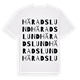 White t-shirt med Häradslund ordlek t-shirt