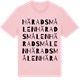 Pink Cotton t-shirt med Häradsmålen ordlek t-shirt