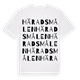 White t-shirt med Häradsmålen ordlek t-shirt
