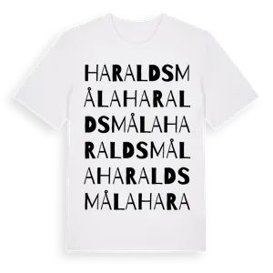 Haraldsmåla ordlek t-shirt – ekologisk bomull t-shirt från Pinshirt