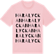 Pink Cotton t-shirt med Haralyckan ordlek t-shirt