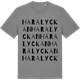 Mid Heather Gray t-shirt med Haralyckan ordlek t-shirt