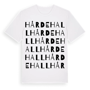 Hårdehall ordlek t-shirt – ekologisk bomull t-shirt från Pinshirt