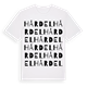White t-shirt med Hårdel ordlek t-shirt