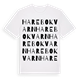 White t-shirt med Harebokvarn ordlek t-shirt