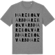 Mid Heather Gray t-shirt med Harebokvarn ordlek t-shirt