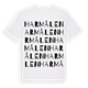 White t-shirt med Harmålen ordlek t-shirt