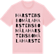 Pink Cotton t-shirt med Harstensbomåla ordlek t-shirt