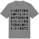 Mid Heather Gray t-shirt med Harstensbomåla ordlek t-shirt