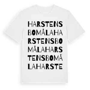 Harstensbomåla ordlek t-shirt – ekologisk bomull t-shirt från Pinshirt