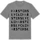 Mid Heather Gray t-shirt med Harstenslycke ordlek t-shirt