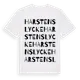 White t-shirt med Harstenslycke ordlek t-shirt