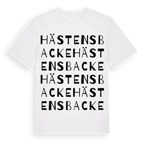 Hästens backe ordlek t-shirt – ekologisk bomull t-shirt från Pinshirt
